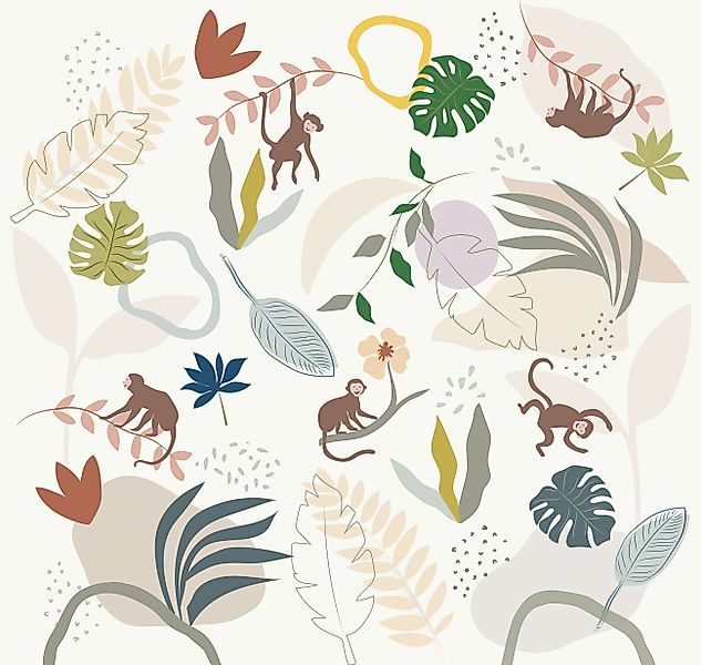 Rasch Fototapete Monkey in Braun, Roomblush günstig online kaufen