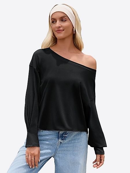 Imily Bela T-Shirt Langarm-Shirt mit Rundhalsausschnitt und bauchfreiem Sch günstig online kaufen