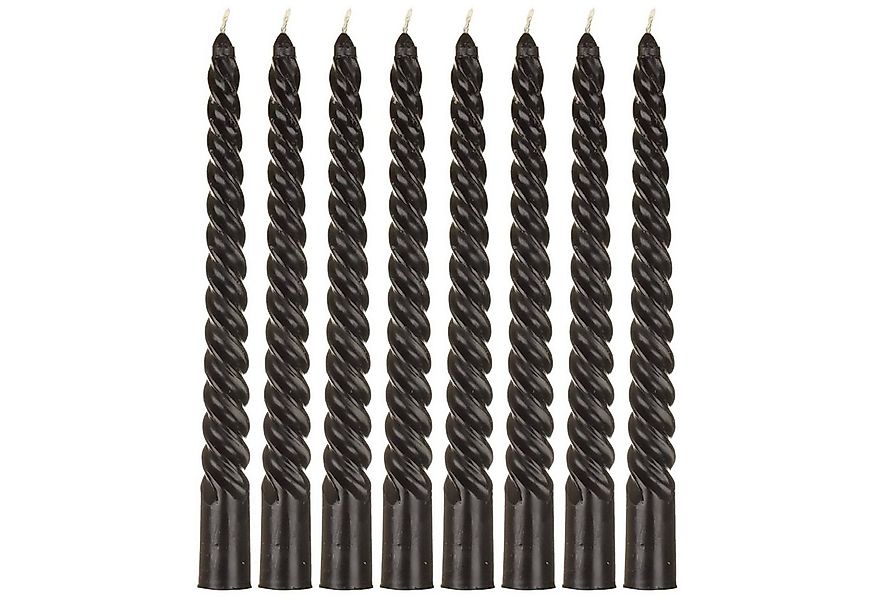 Macosa Home Tafelkerze 8 Stück Spirale edle Spiralkerzen schwarz Stabkerzen günstig online kaufen