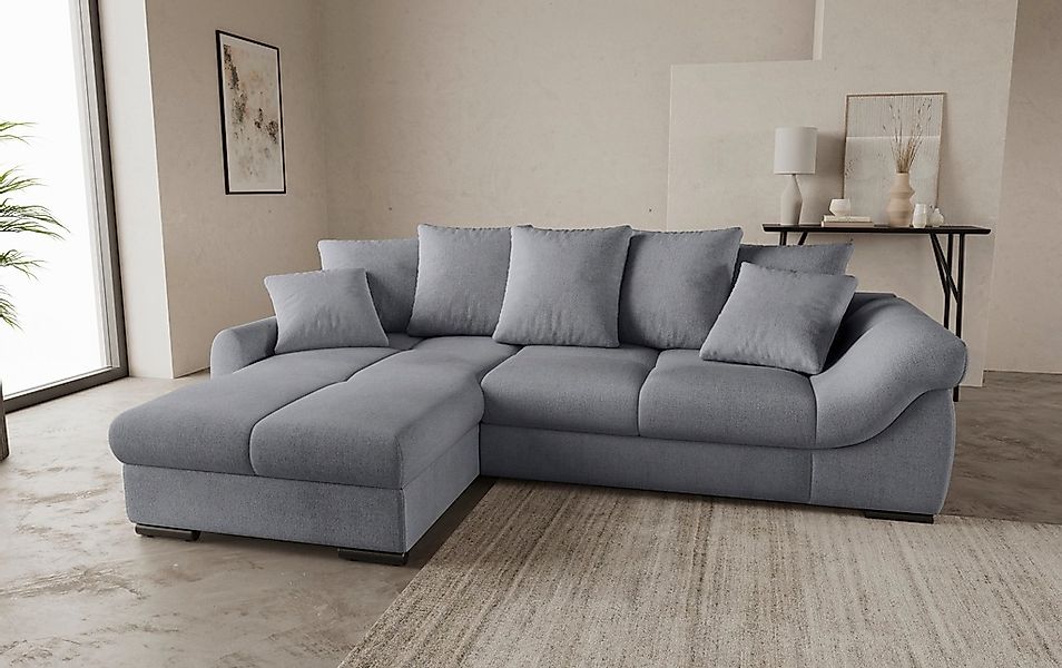 Mr. Couch Ecksofa »Livorno DuraFlex L-Form«, inkl. Hochschläfer-Bettauszug, günstig online kaufen