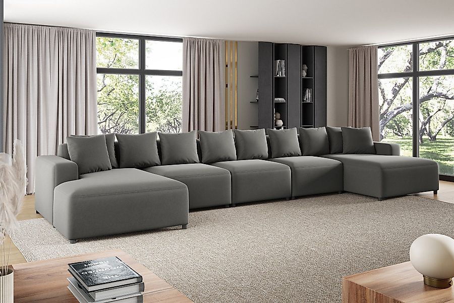 Fun Möbel Wohnlandschaft Sofa U-Form MEGAN günstig online kaufen