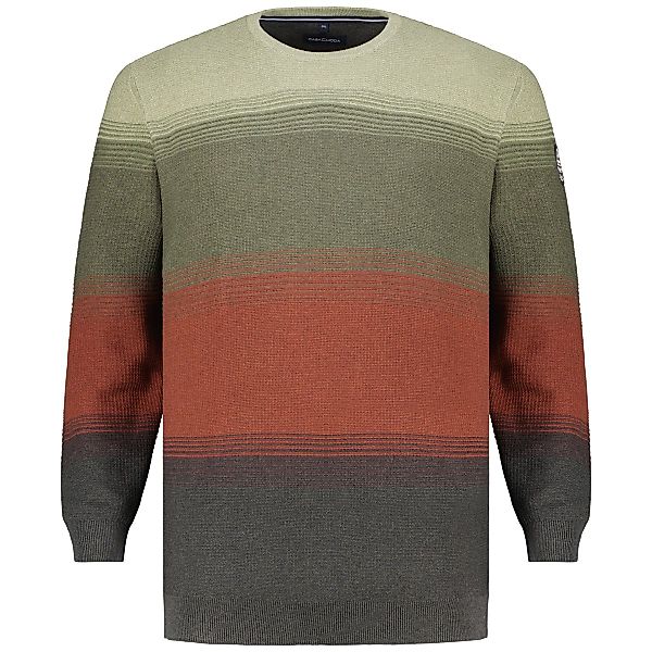 CASA MODA Rundhalspullover aus Baumwolle Farbe dunkelgrün Größe: 4XL günstig online kaufen
