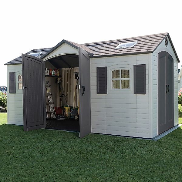 Lifetime Gerätehaus "Residenz" Kunststoff, inkl. Fußboden, Regale und Gerät günstig online kaufen