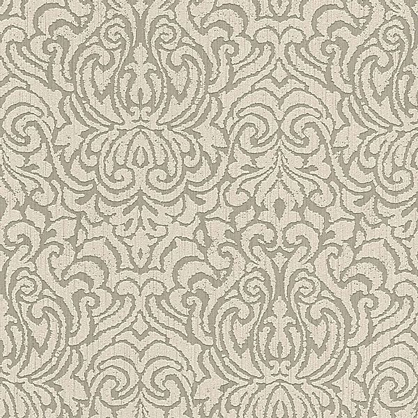 PROFHOME 961931-GU Barock Tapete Ornament Matt Beige Braun 0,53 m x 10,05 m günstig online kaufen