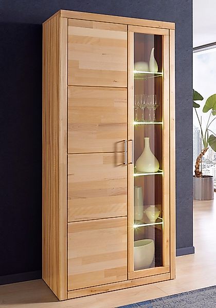 Home affaire Vitrine »Logo,190cm hoch,42 cm tief,Fronten Massivholz,10Fäche günstig online kaufen