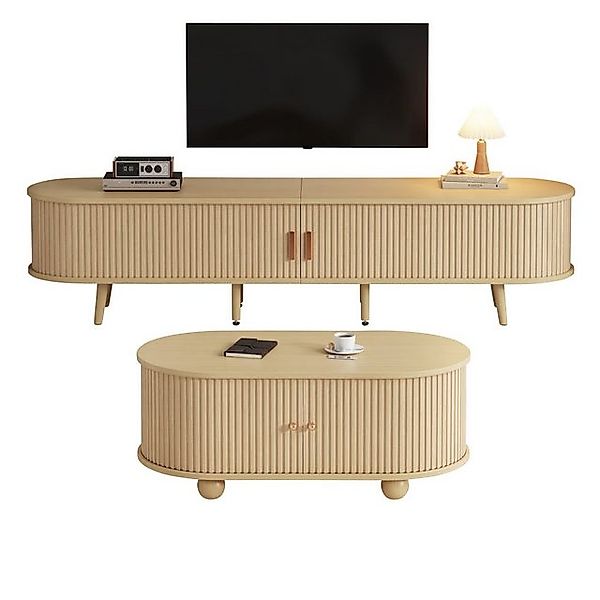 XDOVET TV-Schrank Wohnzimmer-TV-Schrank mit Stauraum + Couchtisch-Kombinati günstig online kaufen