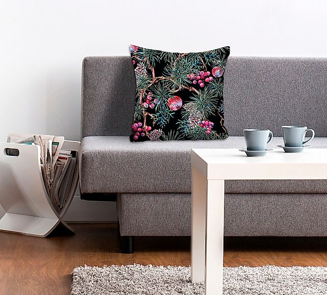 queence Dekokissen "Under the Mistletoe" Kissenhülle,Mistelzweig,Weihnachte günstig online kaufen