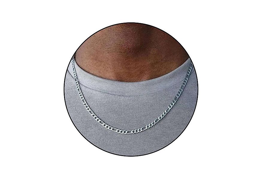GOLDKLEIN Edelstahlkette Herren Edelstahl Silber Mode Schmuck Figaro, Angeb günstig online kaufen