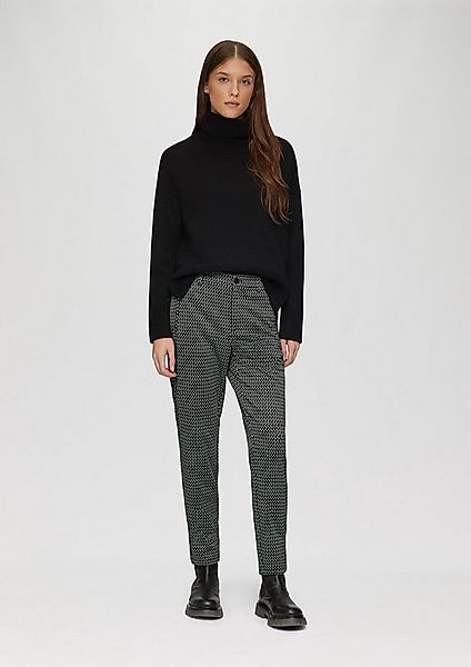 s.Oliver 7/8-Hose Hose Gemusterte Stoffhose mit elastischem Bund günstig online kaufen