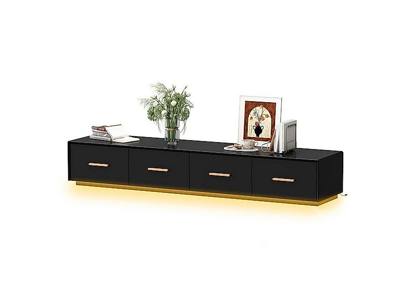 FUFU&GAGA Lowboard 180*35*25cm, Schwarz, MDF günstig online kaufen