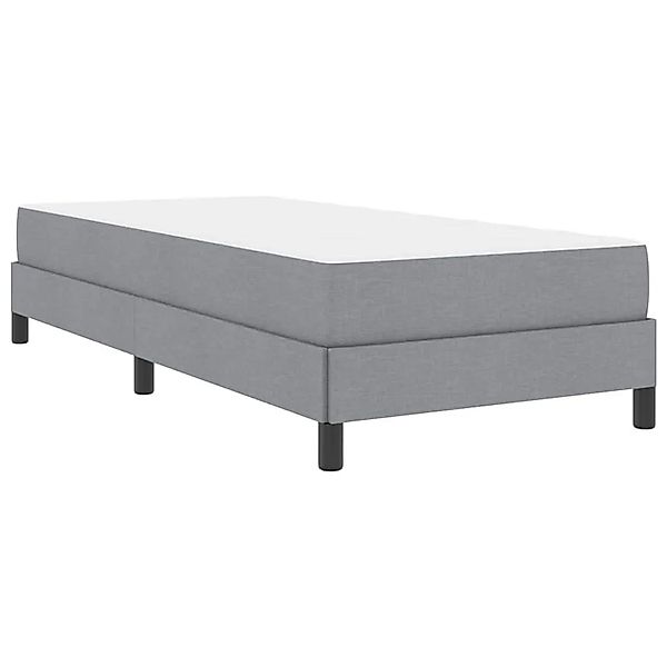 vidaXL Boxspringbett mit Matratze Hellgrau 90 x 200 cm Stoff 3398458 günstig online kaufen