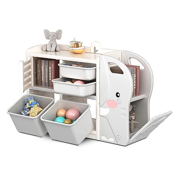 Dripex Kinderregal Spielzeugregal mit Aufbewahrungsboxen günstig online kaufen