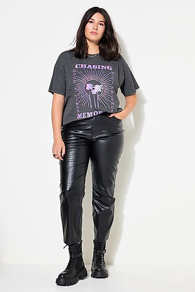 Studio Untold Funktionshose Hose Lederoptik Krokoprint günstig online kaufen