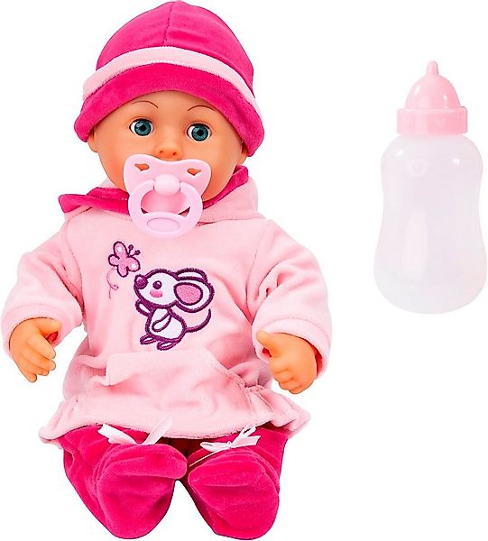 Bayer Babypuppe First Words Baby, 38 cm, Maus rosa (3-tlg), mit Schlafaugen günstig online kaufen