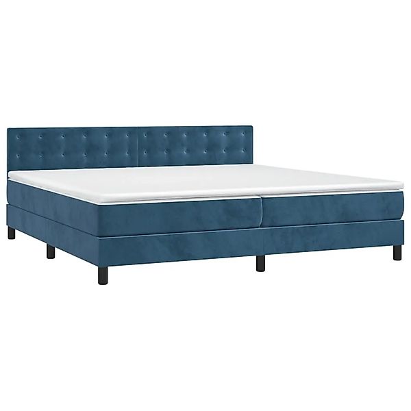 vidaXL Boxspringbett mit Matratze Dunkelblau 200x200 cm Samt 3141567 günstig online kaufen