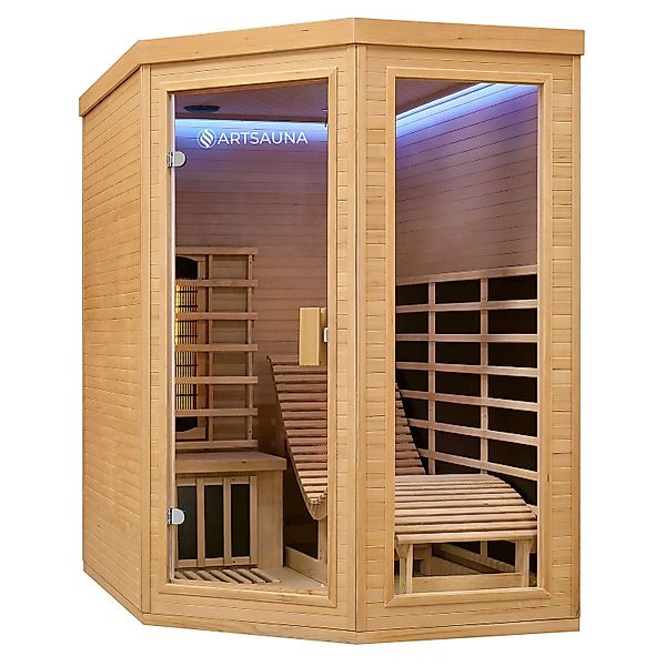 Artsauna Infrarotkabine Wärmekabine Esbjerg mit Triplex Heizsystem und Heml günstig online kaufen