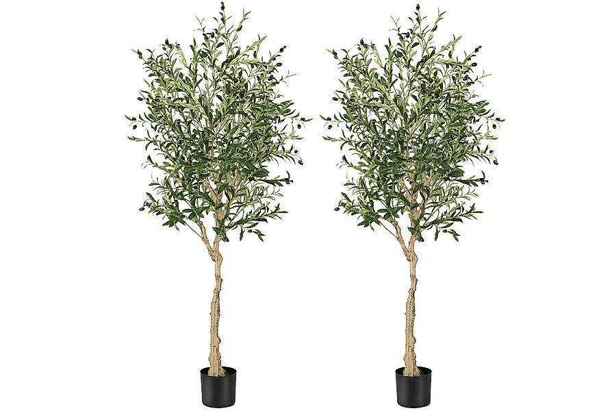 Kunstpflanze Olivenbaum, KOMFOTTEU, Höhe 182 cm, mit Blättern und Oliven günstig online kaufen