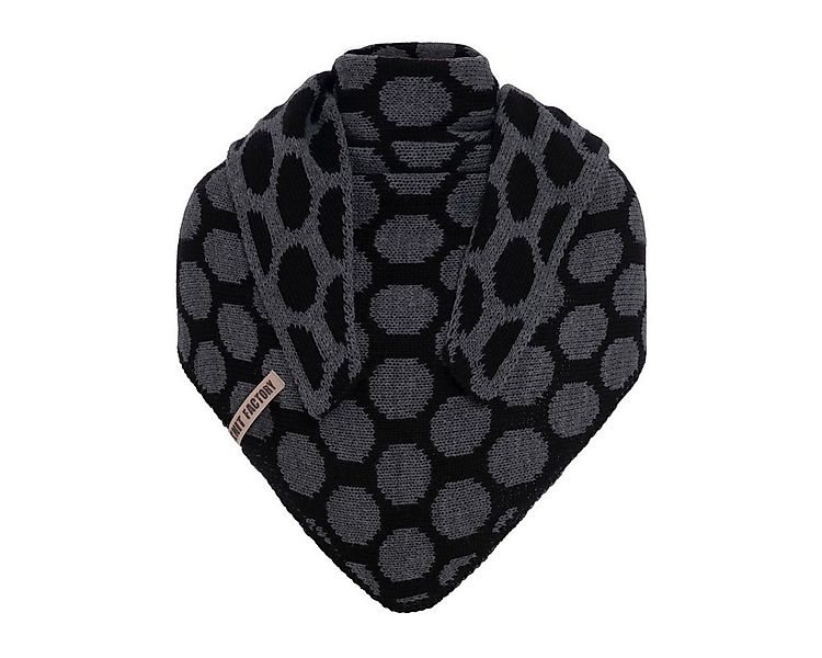 Knit Factory Strickschal Liva Dreiecksschal Schwarz/Anthrazit, (1-St), Scha günstig online kaufen