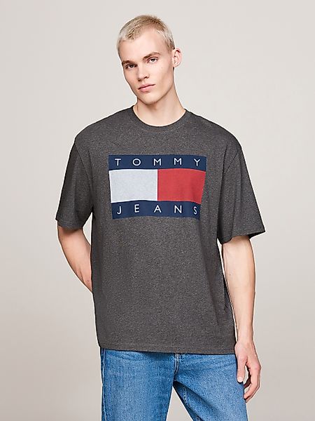 Tommy Jeans T-Shirt "TJM RLX MELANGE FLAG TEE", mit grpßem Logo-Druck günstig online kaufen