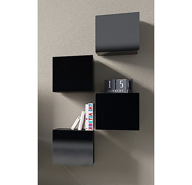 Lomadox Wohnzimmer-Set CAIRNS-132, (Mega-Spar-Set, 4-St., 4-tlg), in schwar günstig online kaufen