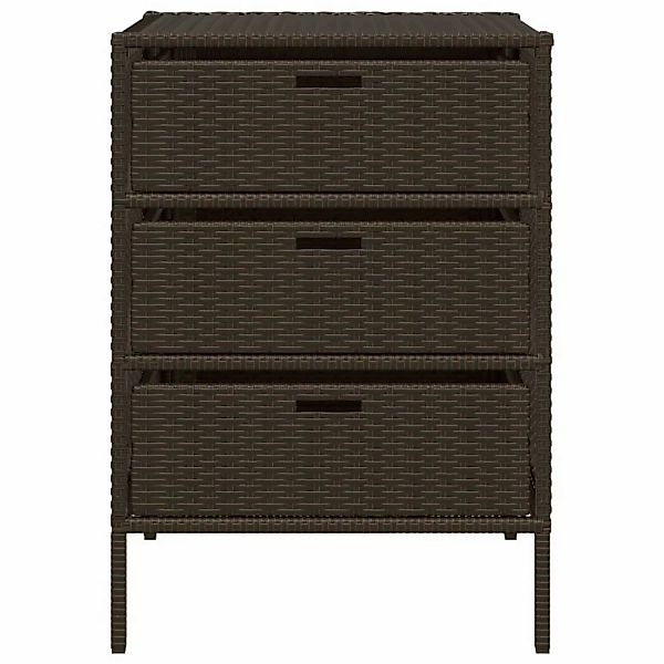 VidaXL Gartenschrank Braun 55x59x80 cm Poly Rattan günstig online kaufen