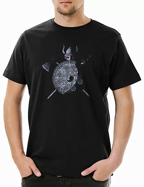 Urban Backwoods Print-Shirt Viking Warrior Herren T-Shirt Wikinger Sword Sh günstig online kaufen