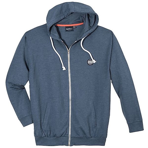 north 56 4 Sweatjacke North Latitude XXL Kapuzen-Sweatjacke blau melange günstig online kaufen