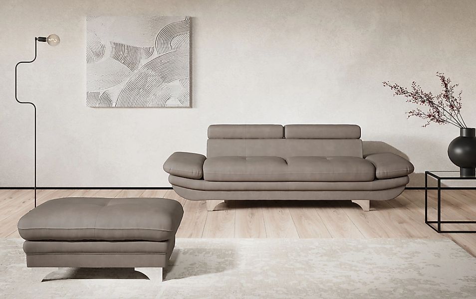 COTTA 3-Sitzer "Enterprise" Big-Sofa, mit Armteilverstellung & Kopfteilvers günstig online kaufen