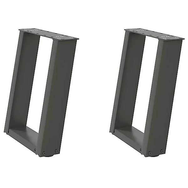 vidaXL Couchtischbeine U-Form 2 Stk Anthrazit 38x42-43 cm Stahl 4012762 günstig online kaufen