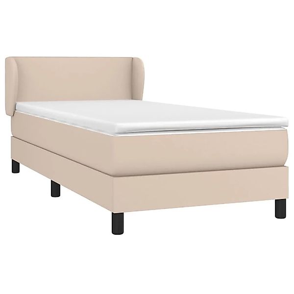 vidaXL Boxspringbett Matratze Cappuccino-Braun 100x200cm Kunstleder 3127180 günstig online kaufen