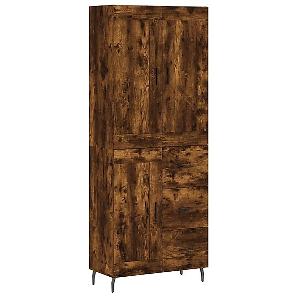 vidaXL Highboard Räuchereiche 69,5x34x180 cm Holzwerkstoff 3200022 günstig online kaufen