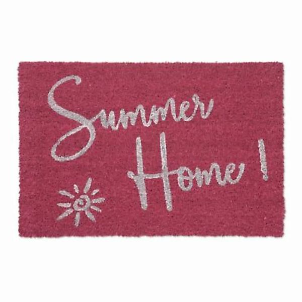 relaxdays "Kokos Fußmatte ""Summer Home""" pink/weiß günstig online kaufen