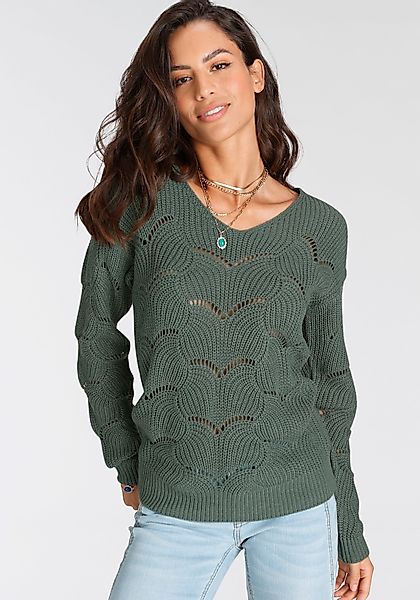 Laura Scott Ajourpullover mit Lochmuster günstig online kaufen