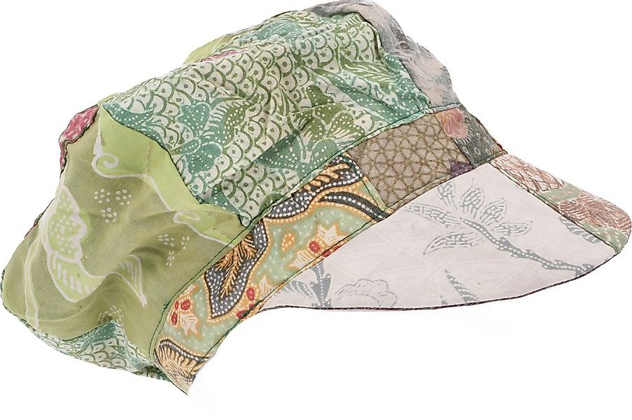 Guru-Shop Strickmütze Patchwork Boho Kappe, Ballon Mütze - grün günstig online kaufen