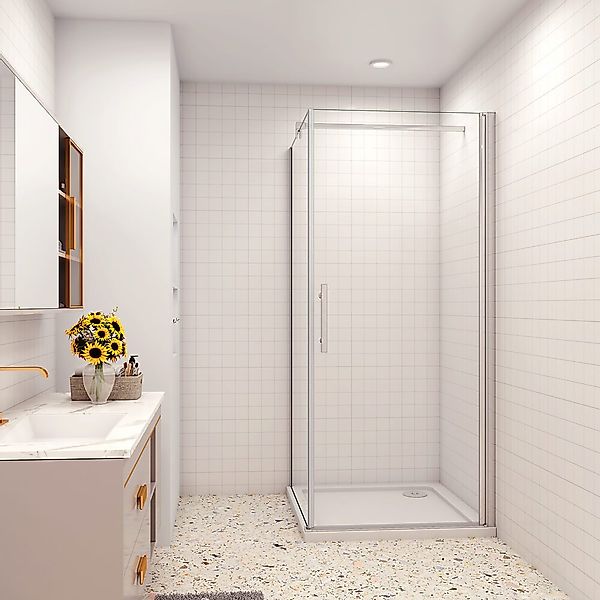 duschspa Eckdusche 195cm ESG Drehtür + günstig online kaufen