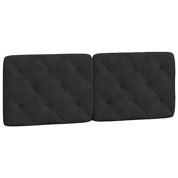 vidaXL Kopfteil-Kissen Schwarz 140 cm Samt 374729 günstig online kaufen