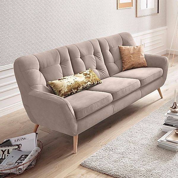 exxpo - sofa fashion 3-Sitzer »Scandi, bequem, aufwendige Rückenpolsterung günstig online kaufen