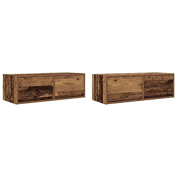 vidaXL TV-Schränke 2 Stk Altholz-Optik 80x31x25,5 cm Holzwerkstoff 861523 günstig online kaufen