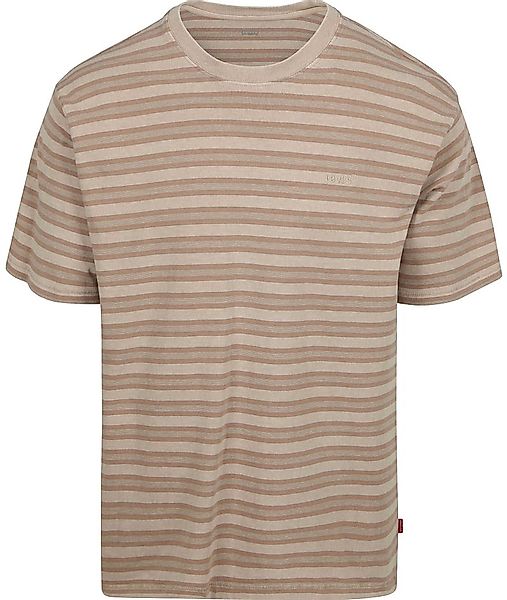 Levi's T-Shirt Gestreift Vintage Kaki - Größe L günstig online kaufen