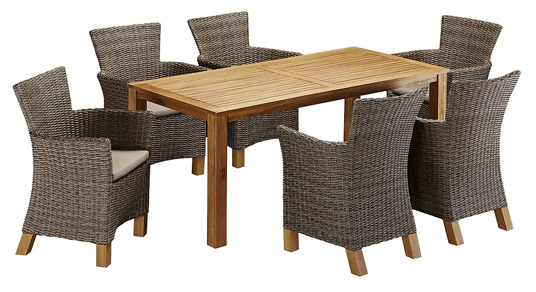 MERXX Garten-Essgruppe Toskana, (13-tlg), 6 Sessel, günstig online kaufen
