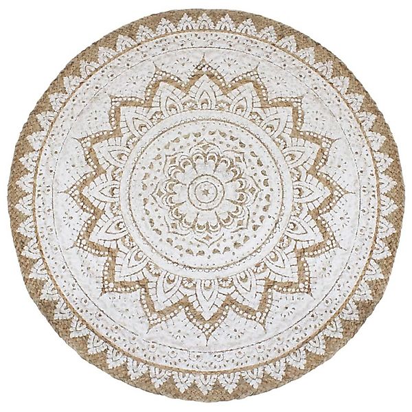 vidaXL Teppich Jute Geflochten Bedruckt 240 Cm Rund 1184017 günstig online kaufen