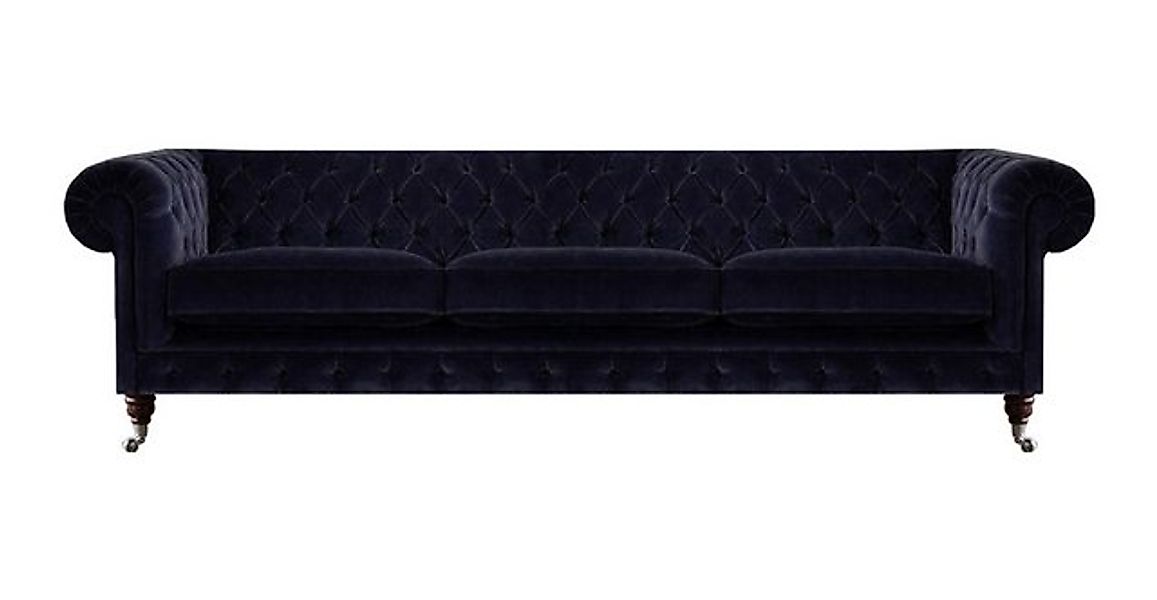 Xlmoebel Sofa Dreisitzer Chesterfield-Sofa in Blau für das Wohnzimmer aus, günstig online kaufen