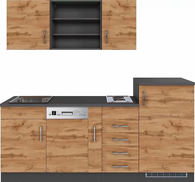 KOCHSTATION Küche "KS-Mali", Breite 210 cm, mit E-Geräten günstig online kaufen