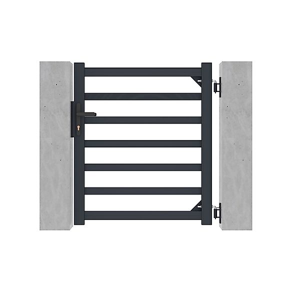 Casanoov Gartentür Aus Aluminium 1M Antelao H 110Cm Grau günstig online kaufen
