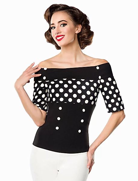 Nautical Top Schwarz/Weiss Dots günstig online kaufen