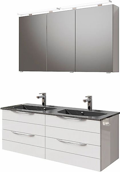 Saphir Badmöbel-Set "Serie 6025 2-teilig Mineralmarmor-Waschtisch mit LED-S günstig online kaufen