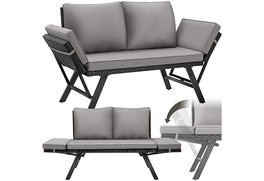 tectake Loungeset Rattan-Loungesofa, (Set., 1-tlg), Hochwertiges Polyrattan günstig online kaufen
