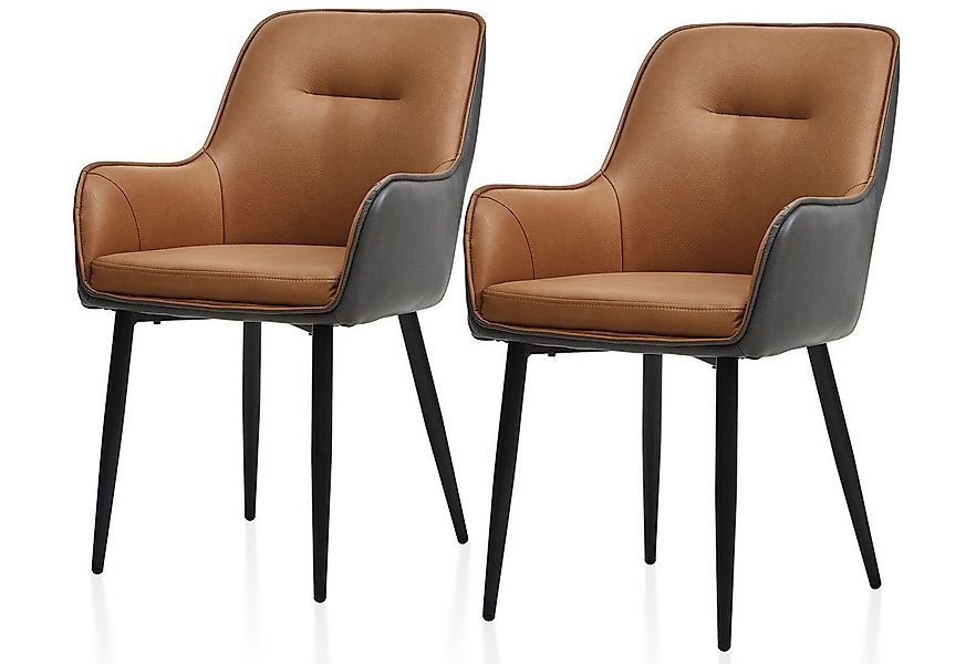 Ofcasa Esszimmerstuhl Kunstlederstuhl (2er Set), Zweifarbige günstig online kaufen