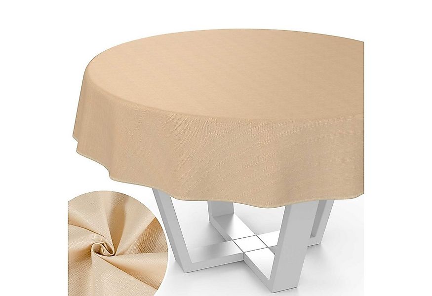 ANRO Tischdecke aus Stoff UNI Farben wasserabweisend Tischtuch Tischwäsche günstig online kaufen