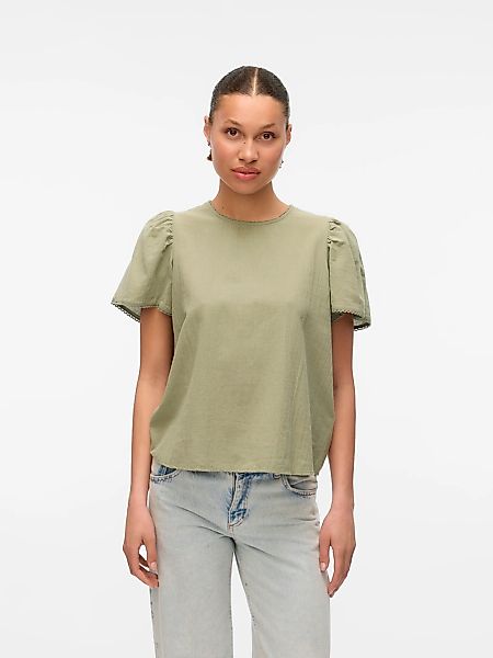 Vero Moda Kurzarmbluse "VMPRETTY SS TOP WVN GA NOOS" günstig online kaufen